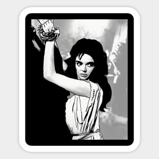 Barbara Steele Art Sticker